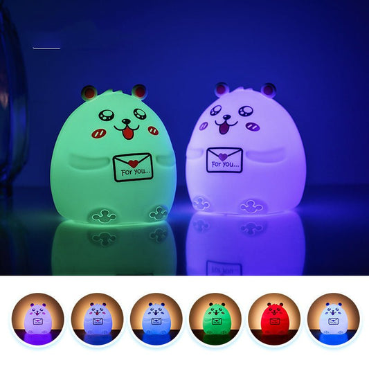 Colorful Bear Silicone Night Light Bedroom Bedside